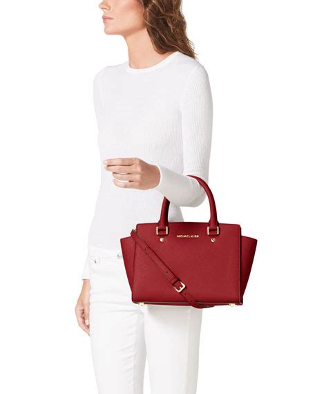 michael michael kors medium selma top zip satchel dark khaki|Michael Kors Selma Medium Top.